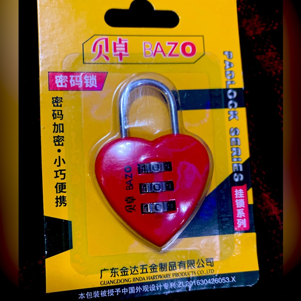 Heart combo lock NEW